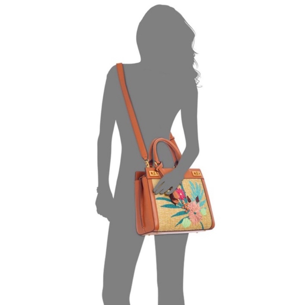 GUESS Katey Luxury Embroidered Medium Satchel Crossbody - Picture 2 of 16